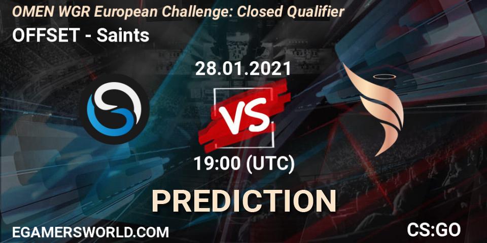 OFFSET vs Saints: Match Prediction. 28.01.2021 at 19:00, Counter-Strike (CS2), OMEN WGR European Challenge: Closed Qualifier