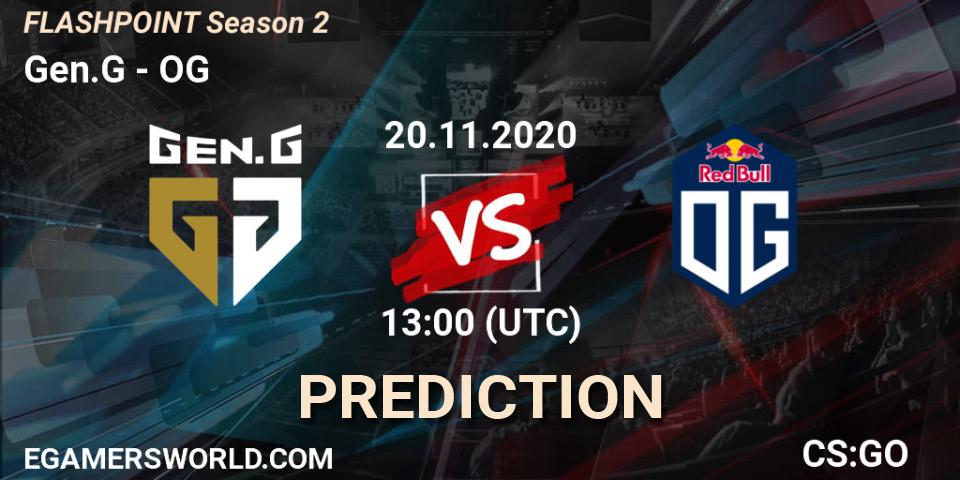 Gen.G vs OG: Match Prediction. 20.11.2020 at 13:00, Counter-Strike (CS2), Flashpoint Season 2