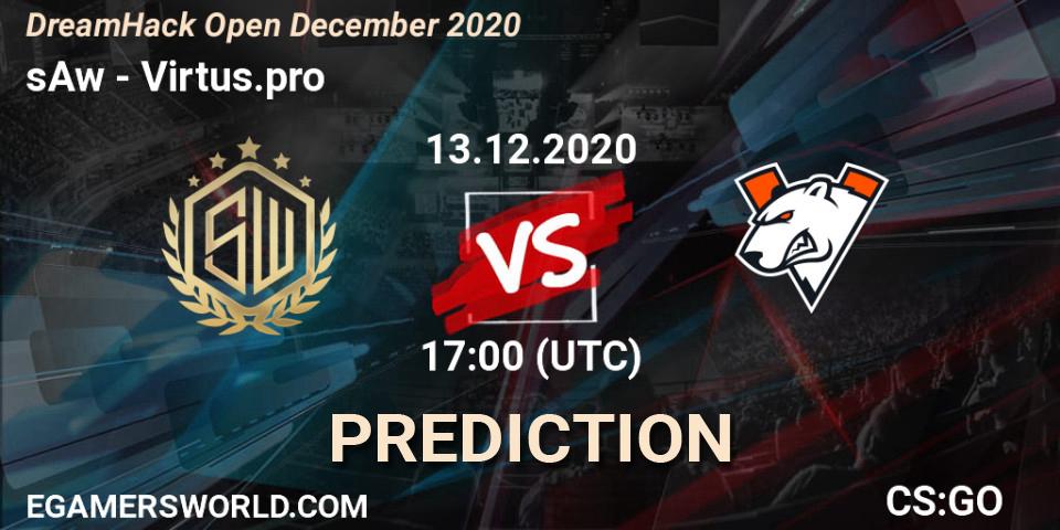 sAw vs Virtus.pro: Match Prediction. 13.12.2020 at 17:00, Counter-Strike (CS2), DreamHack Open December 2020