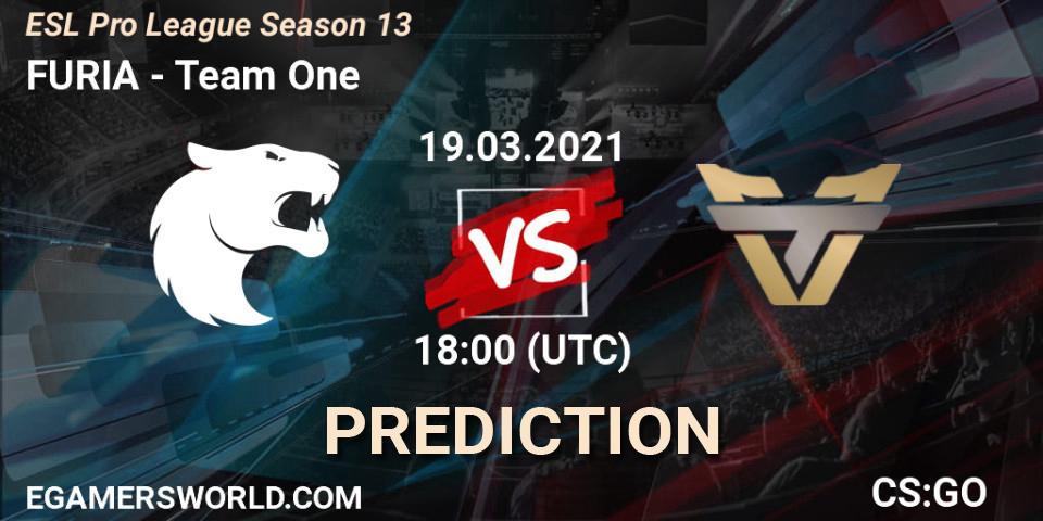 FURIA vs Team One: Match Prediction. 19.03.21, CS2 (CS:GO), ESL Pro League Season 13