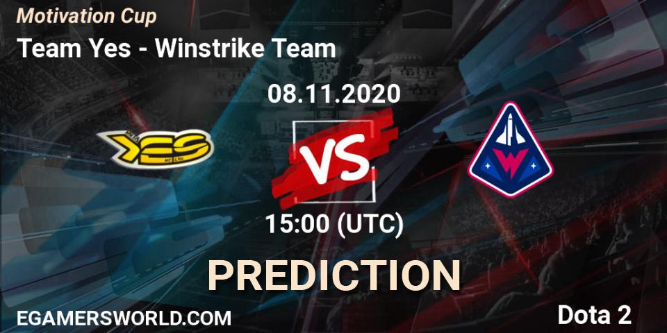 Team Yes vs Winstrike Team: Match Prediction. 09.11.2020 at 12:04, Dota 2, Motivation Cup