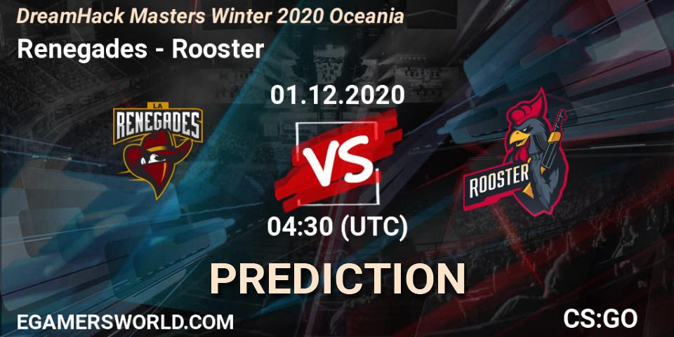 Renegades vs Rooster: Match Prediction. 01.12.2020 at 04:30, Counter-Strike (CS2), DreamHack Masters Winter 2020 Oceania