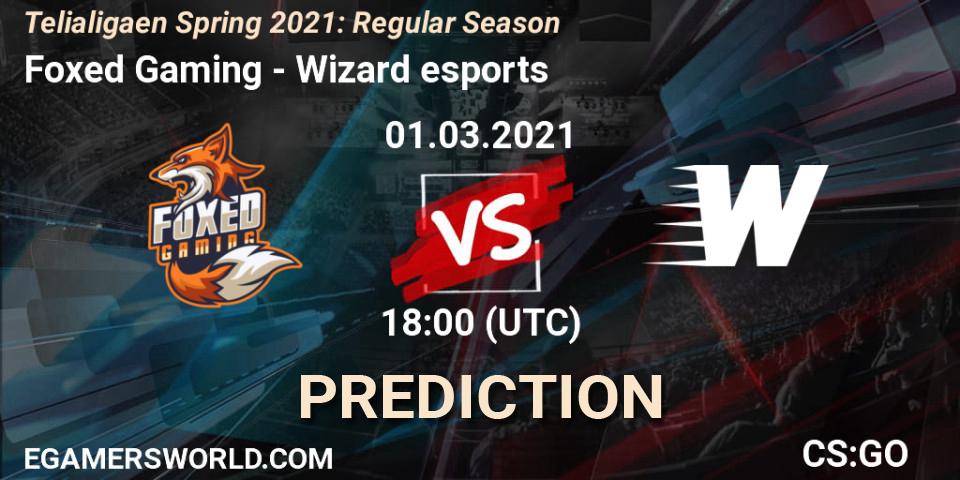 Foxed Gaming vs Wizard esports: Match Prediction. 01.03.2021 at 18:00, Counter-Strike (CS2), Telialigaen Spring 2021: Regular Season