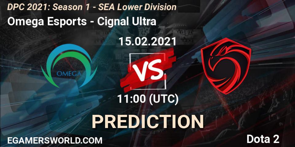 Omega Esports vs Cignal Ultra: Match Prediction. 15.02.2021 at 10:59, Dota 2, DPC 2021: Season 1 - SEA Lower Division