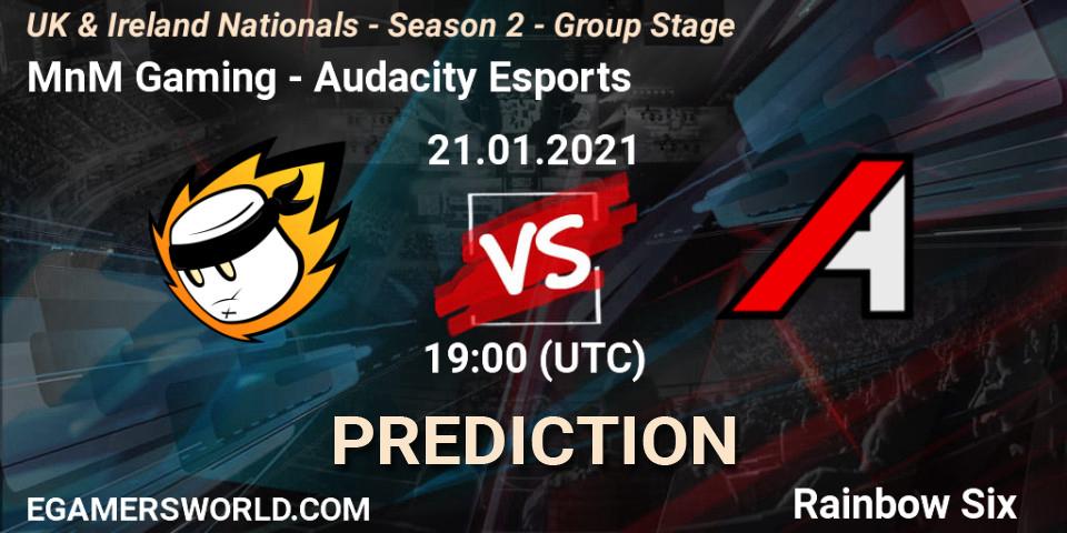 MnM Gaming vs Audacity Esports: Match Prediction. 21.01.2021 at 19:00, Rainbow Six, UK & Ireland Nationals - Season 2 - Group Stage