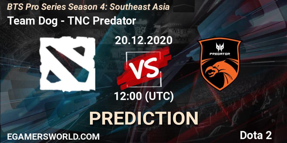 Team Dog vs TNC Predator: Match Prediction. 20.12.2020 at 11:05, Dota 2, BTS Pro Series Season 4: Southeast Asia
