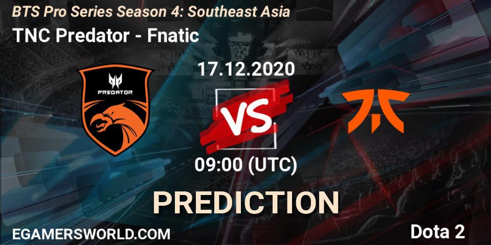 TNC Predator vs Fnatic: Match Prediction. 17.12.2020 at 09:01, Dota 2, BTS Pro Series Season 4: Southeast Asia