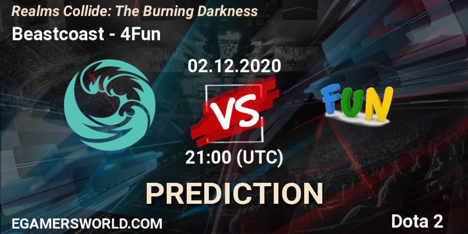 Beastcoast vs 4Fun: Match Prediction. 03.12.2020 at 00:04, Dota 2, Realms Collide: The Burning Darkness