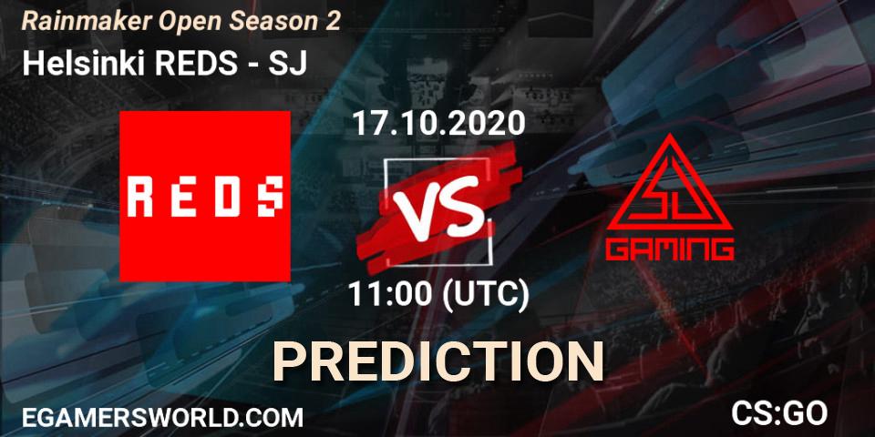 Helsinki REDS vs SJ: Match Prediction. 17.10.2020 at 11:00, Counter-Strike (CS2), Rainmaker Open Season 2