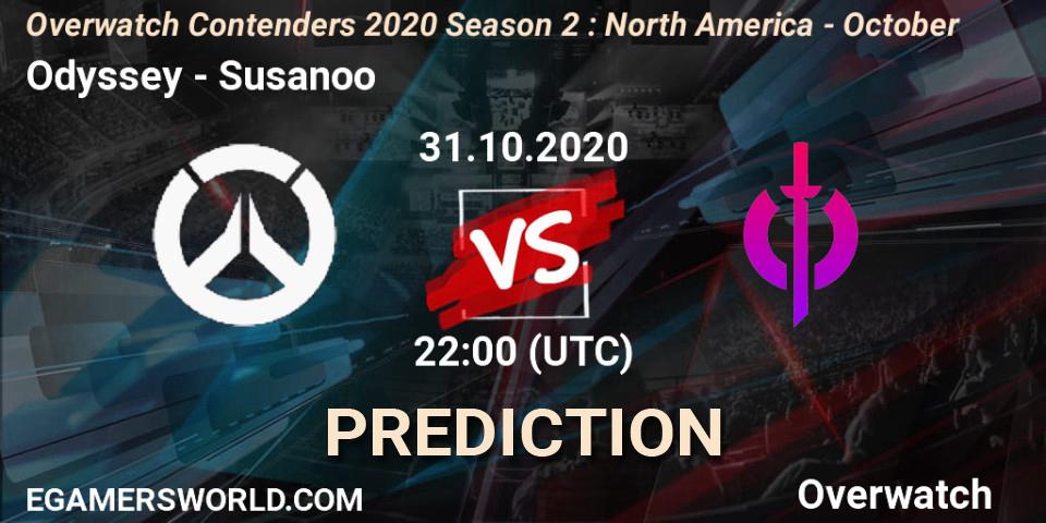 Odyssey vs Susanoo: Match Prediction. 31.10.2020 at 22:00, Overwatch, Overwatch Contenders 2020 Season 2: North America - October