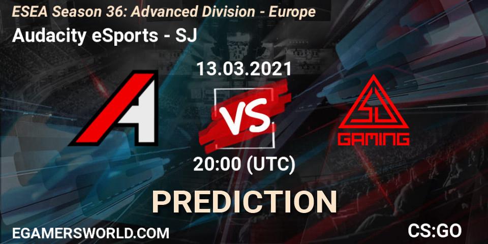 Audacity eSports vs SJ: Match Prediction. 14.03.2021 at 20:00, Counter-Strike (CS2), ESEA Season 36: Europe - Advanced Division