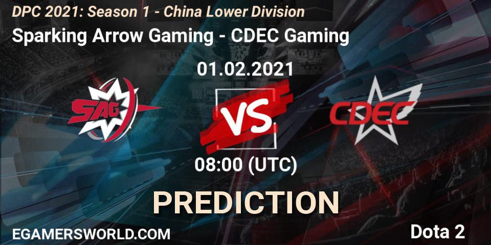 Sparking Arrow Gaming vs CDEC Gaming: Match Prediction. 01.02.2021 at 08:31, Dota 2, DPC 2021: Season 1 - China Lower Division
