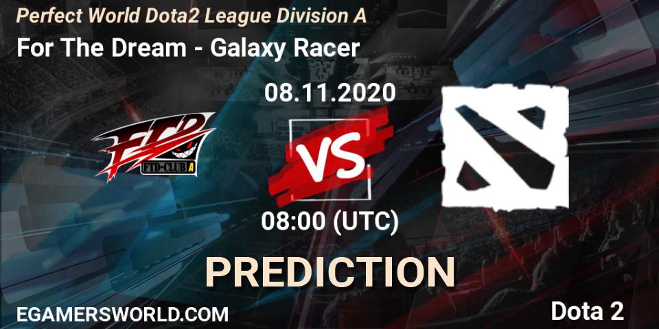 For The Dream vs Galaxy Racer: Match Prediction. 08.11.20, Dota 2, Perfect World Dota2 League Division A