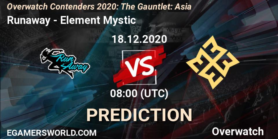 Runaway vs Element Mystic: Match Prediction. 18.12.20, Overwatch, Overwatch Contenders 2020: The Gauntlet: Asia