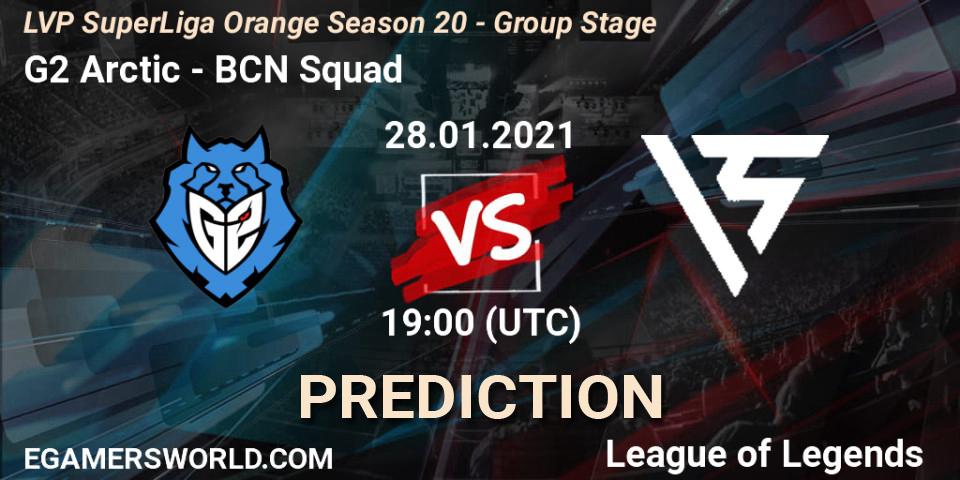 G2 Arctic vs BCN Squad: Match Prediction. 28.01.2021 at 19:00, LoL, LVP SuperLiga Orange Season 20 - Group Stage