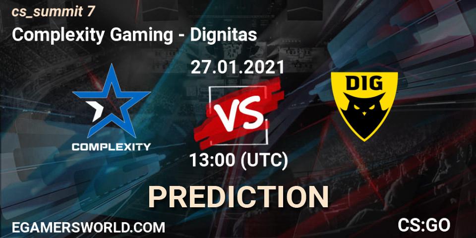 Complexity Gaming vs Dignitas: Match Prediction. 27.01.21, CS2 (CS:GO), cs_summit 7