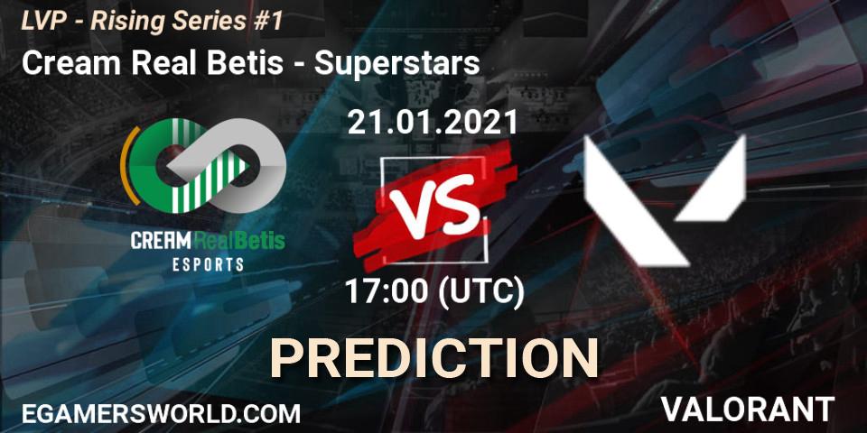Cream Real Betis vs Superstars: Match Prediction. 21.01.2021 at 17:00, VALORANT, LVP - Rising Series #1