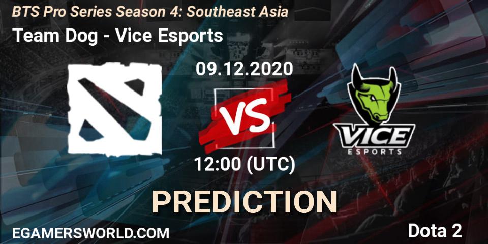 Team Dog vs Vice Esports: Match Prediction. 09.12.2020 at 12:26, Dota 2, BTS Pro Series Season 4: Southeast Asia