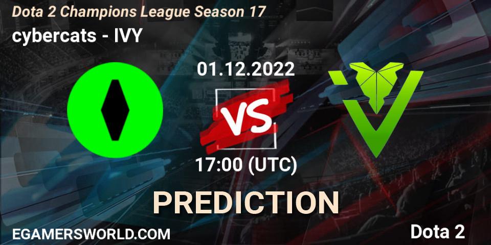 cybercats vs IVY: Match Prediction. 01.12.22, Dota 2, Dota 2 Champions League Season 17