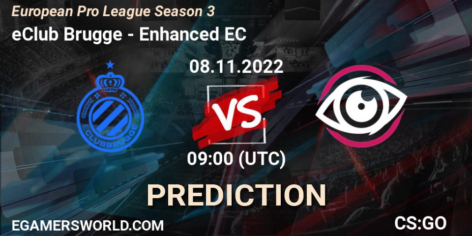 eClub Brugge vs Enhanced EC: Match Prediction. 08.11.22, CS2 (CS:GO), European Pro League Season 3