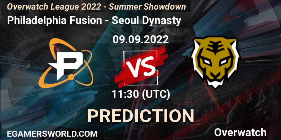 Philadelphia Fusion vs Seoul Dynasty: Match Prediction. 09.09.22, Overwatch, Overwatch League 2022 - Summer Showdown