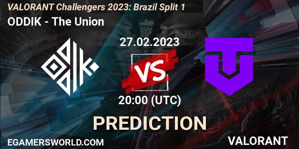 ODDIK vs The Union: Match Prediction. 28.02.23, VALORANT, VALORANT Challengers 2023: Brazil Split 1