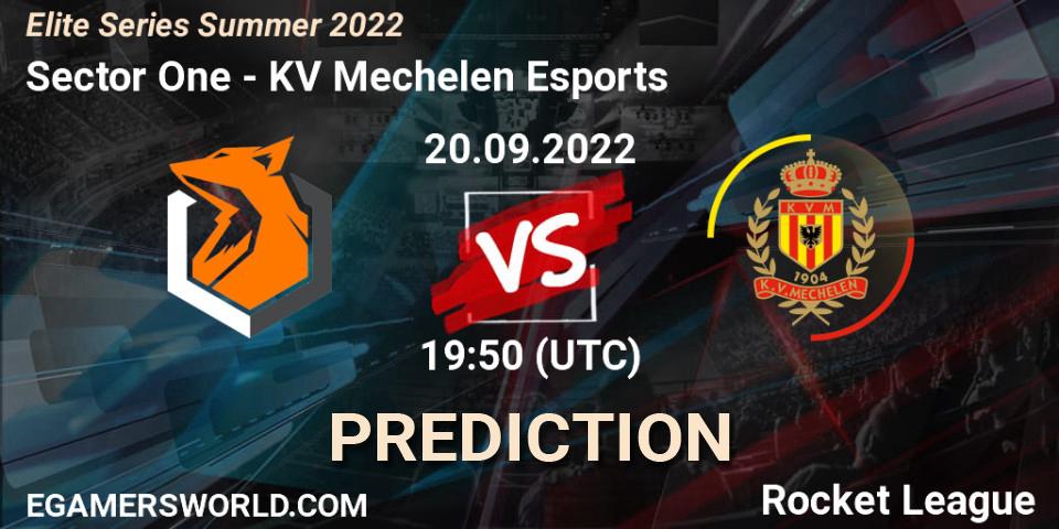 Sector One vs KV Mechelen Esports: Match Prediction. 20.09.22, Rocket League, Elite Series Summer 2022