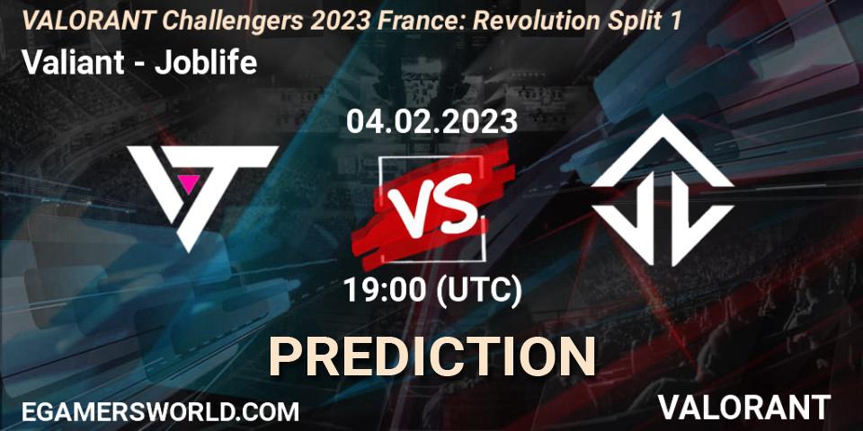 Valiant vs Joblife: Match Prediction. 04.02.23, VALORANT, VALORANT Challengers 2023 France: Revolution Split 1