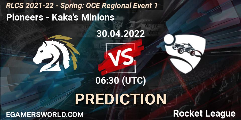 Pioneers vs Kaka's Minions: Match Prediction. 30.04.2022 at 06:30, Rocket League, RLCS 2021-22 - Spring: OCE Regional Event 1