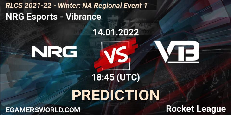 NRG Esports vs Vibrance: Match Prediction. 14.01.2022 at 18:45, Rocket League, RLCS 2021-22 - Winter: NA Regional Event 1