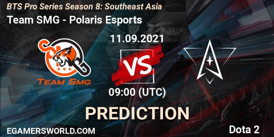 Team SMG vs Polaris Esports: Match Prediction. 11.09.2021 at 09:00, Dota 2, BTS Pro Series Season 8: Southeast Asia