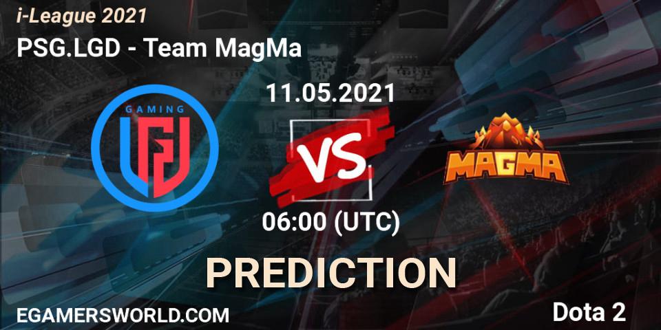PSG.LGD vs Team MagMa: Match Prediction. 11.05.2021 at 06:01, Dota 2, i-League 2021 Season 1