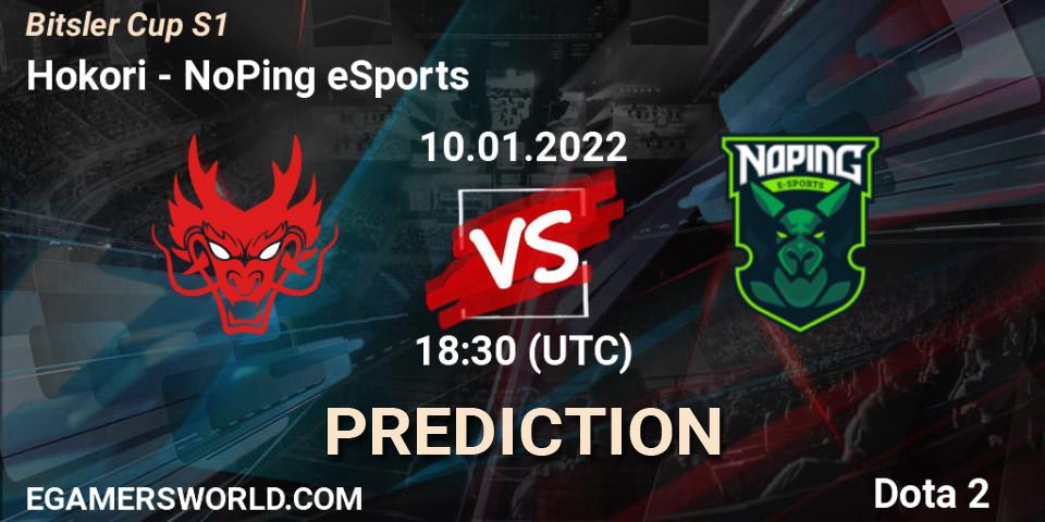 Hokori vs NoPing eSports: Match Prediction. 10.01.2022 at 18:33, Dota 2, Bitsler Cup S1