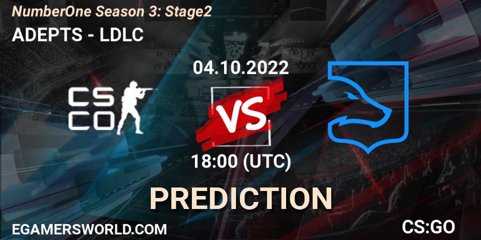 ADEPTS vs LDLC: Match Prediction. 04.10.2022 at 19:00, Counter-Strike (CS2), NumberOne Season 3: Stage 2