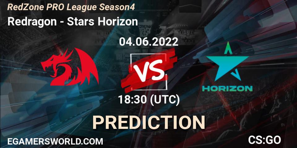 Redragon vs Stars Horizon: Match Prediction. 05.06.2022 at 18:30, Counter-Strike (CS2), RedZone PRO League Season 4