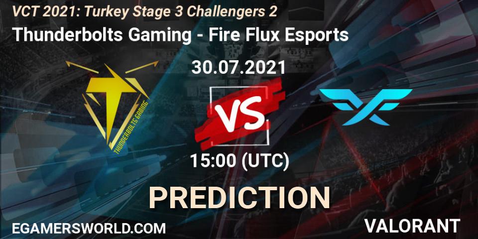 Thunderbolts Gaming vs Fire Flux Esports: Match Prediction. 30.07.21, VALORANT, VCT 2021: Turkey Stage 3 Challengers 2