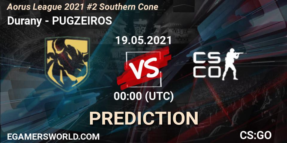 Durany vs PUGZEIROS: Match Prediction. 19.05.2021 at 00:25, Counter-Strike (CS2), Aorus League 2021 #2 Southern Cone