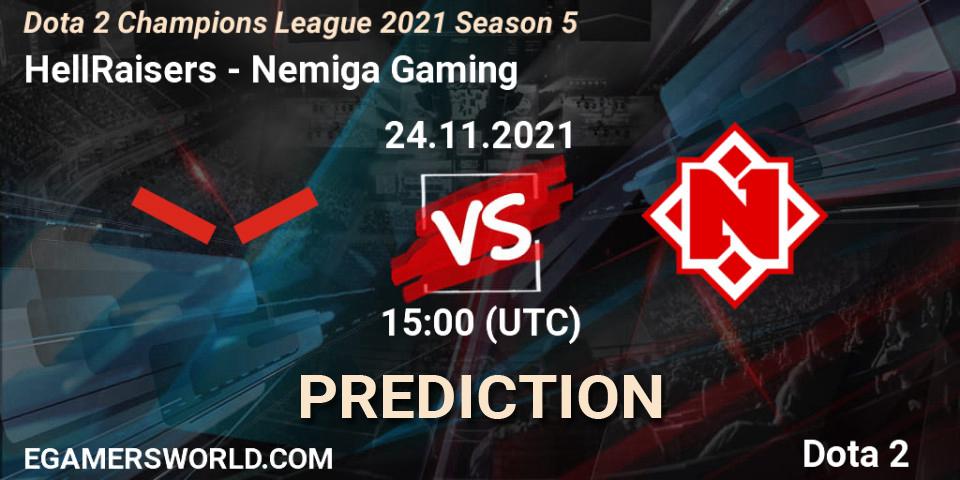 HellRaisers vs Nemiga Gaming: Match Prediction. 24.11.2021 at 12:03, Dota 2, Dota 2 Champions League 2021 Season 5