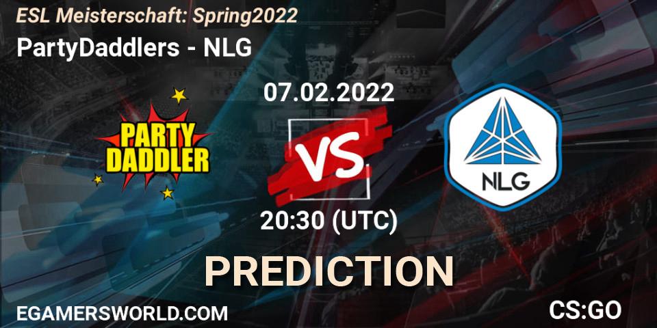 PartyDaddlers vs NLG: Match Prediction. 07.02.2022 at 20:30, Counter-Strike (CS2), ESL Meisterschaft: Spring 2022