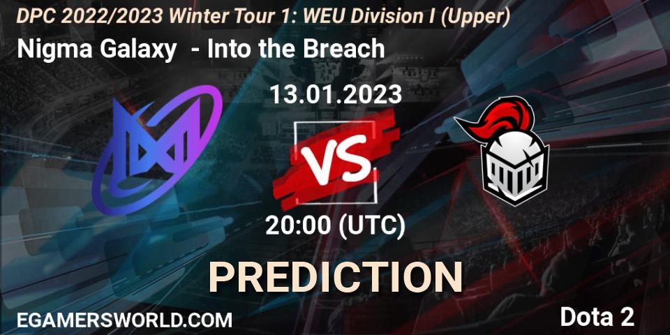 Nigma Galaxy vs Into the Breach: Match Prediction. 13.01.23, Dota 2, DPC 2022/2023 Winter Tour 1: WEU Division I (Upper)