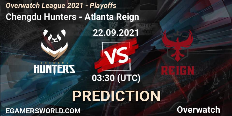 Chengdu Hunters vs Atlanta Reign: Match Prediction. 22.09.21, Overwatch, Overwatch League 2021 - Playoffs