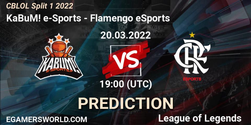 KaBuM! e-Sports vs Flamengo eSports: Match Prediction. 20.03.2022 at 19:00, LoL, CBLOL Split 1 2022