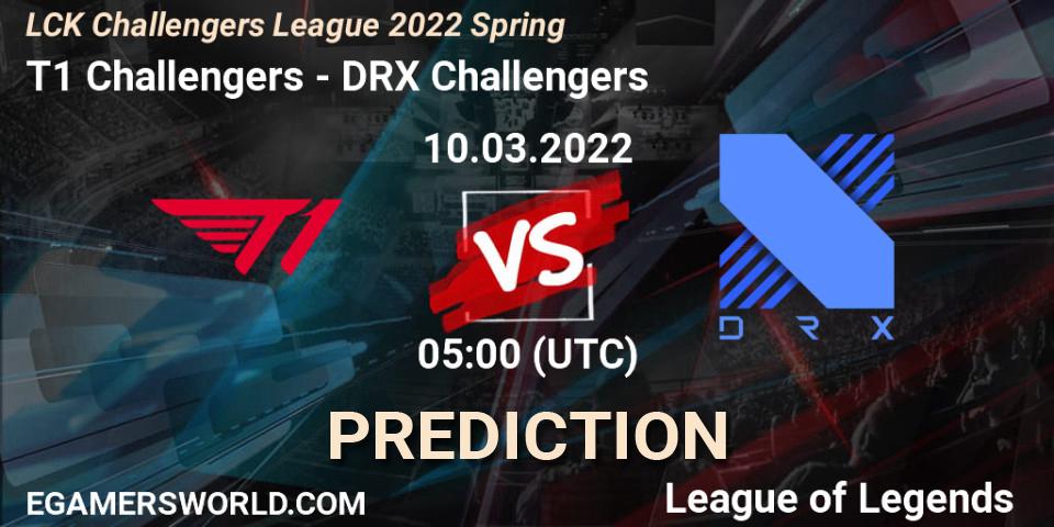 T1 Challengers vs DRX Challengers: Match Prediction. 10.03.2022 at 05:00, LoL, LCK Challengers League 2022 Spring