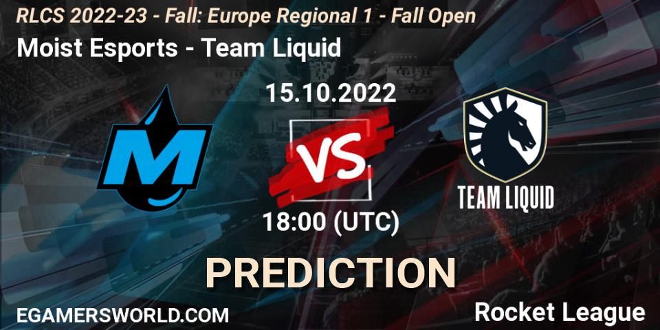 Moist Esports vs Team Liquid: Match Prediction. 15.10.2022 at 18:25, Rocket League, RLCS 2022-23 - Fall: Europe Regional 1 - Fall Open