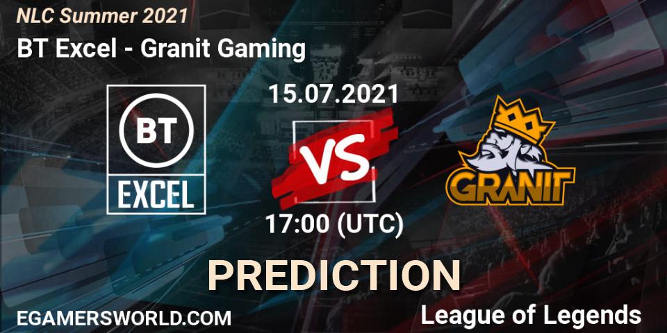 BT Excel vs Granit Gaming: Match Prediction. 15.07.21, LoL, NLC Summer 2021