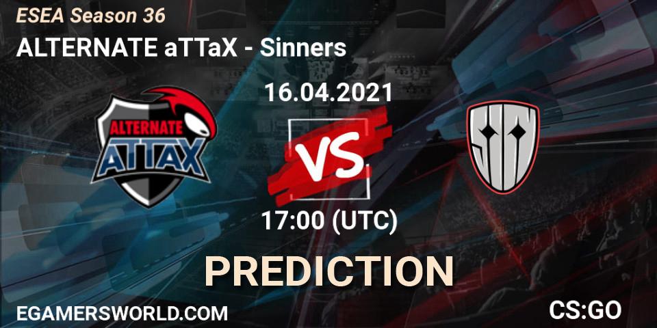 ALTERNATE aTTaX vs Sinners: Match Prediction. 16.04.21, CS2 (CS:GO), ESEA Premier Season 36 Europe Relegation