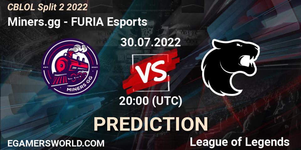 Miners.gg vs FURIA Esports: Match Prediction. 30.07.2022 at 20:15, LoL, CBLOL Split 2 2022