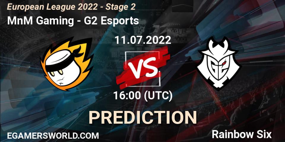 MnM Gaming vs G2 Esports: Match Prediction. 11.07.22, Rainbow Six, European League 2022 - Stage 2