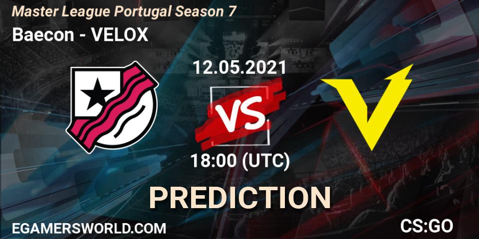 Baecon vs VELOX: Match Prediction. 12.05.2021 at 18:00, Counter-Strike (CS2), Master League Portugal Season 7