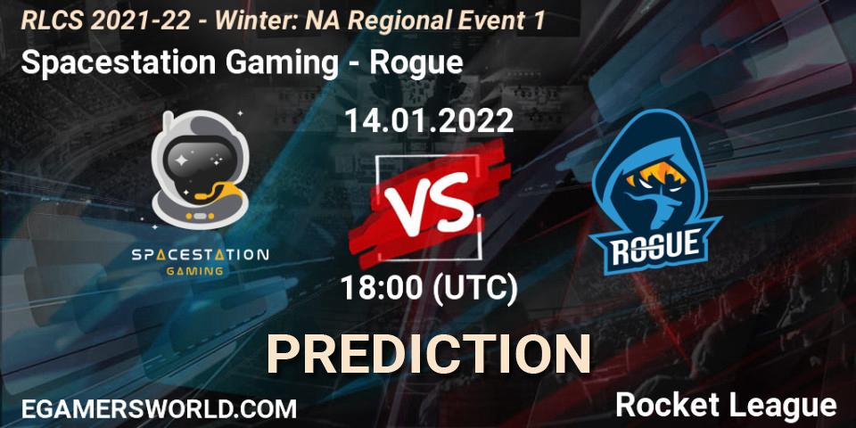Spacestation Gaming vs Rogue: Match Prediction. 14.01.2022 at 18:00, Rocket League, RLCS 2021-22 - Winter: NA Regional Event 1